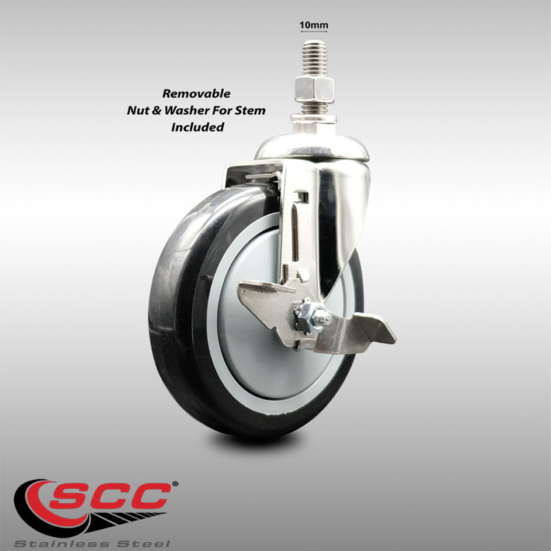 Polyurethane Casters, Black