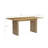 63'' Rectangular Dining Table for 6, Oak Wood MDF Kitchen Table with Fluted Base