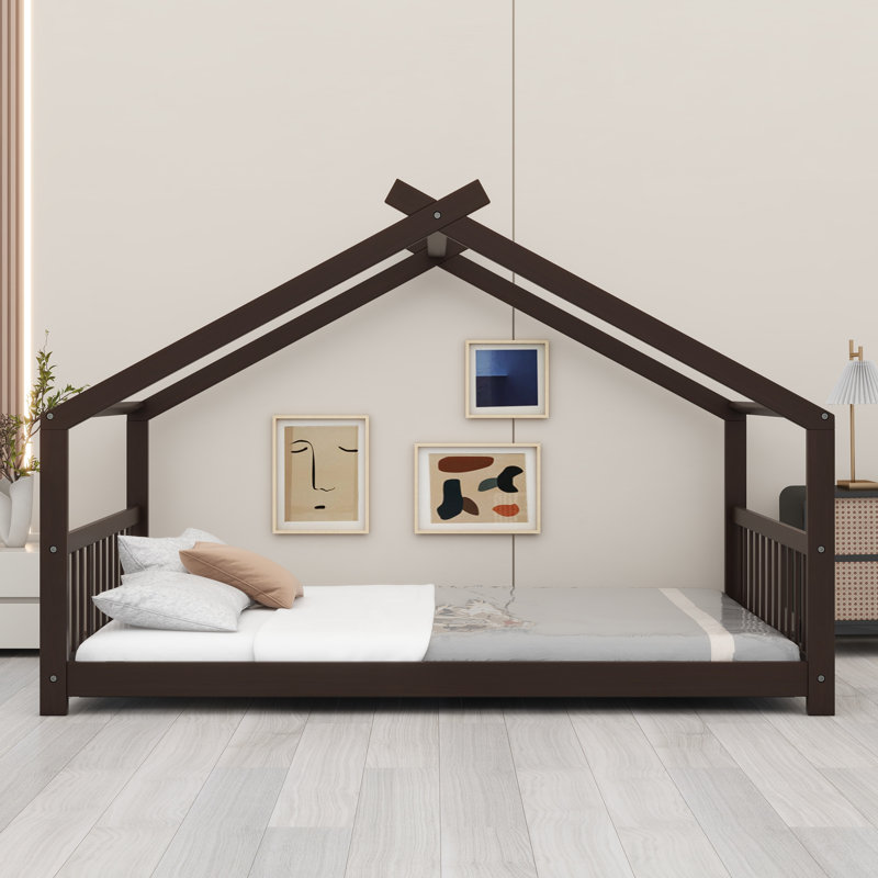 Lit en bois House House, Espresso