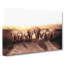 Herd Of Elephants On A Dusty Road In Abstract - Wrapped Canvas-55311950