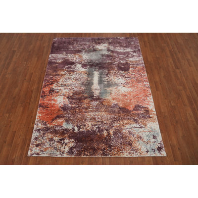 Tapis abstrait moderne All-Over 5 x 7