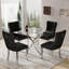 Ensemble de salle à manger à piédestal carré avec chaise capitonnée-1636566517-1618260474-1618260473