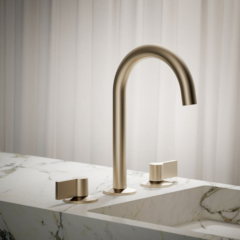 Components Bathroom Sink Faucet Spout With Tube Design 1.2 GPM, Bronze