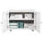 White Metal Printer Stand With Storage Mobile Printer Tables For Small Spaces With Door Adjustable Shelf File Cabinet On Wheels For Home Office-1537256551