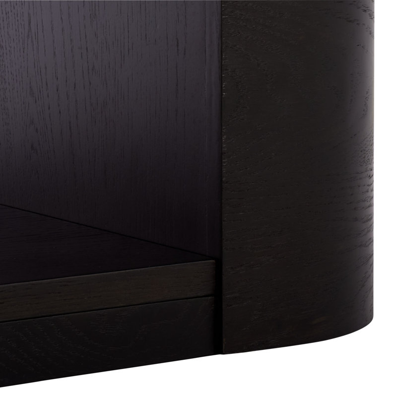 Howard Oak Wood Dining Table, Black