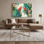 «Hawaiian Parrots», art mural sur toile verte-1359133922