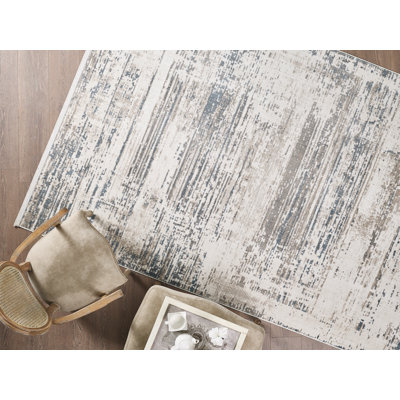 Valde Machine Woven Striped Area Rug