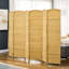6 Panel Folding Screen - Hand-woven Natural Wood For Bedroom And Office Partition Home