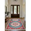 Tapis en coton à imprimé oriental bleu et rouge Gulustan-540139951