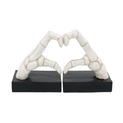 Halloween Decoration Skeleton Hands, Decorative Objects, White, Resin, Tabletop, Living Room, Halloween, Home Decoration