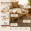 Table d'appoint ronde en chêne naturel, table de chevet 3 pieds en bois massif, petite table d'appoint minimaliste, table de chevet multifonctionnelle pour l'intérieur et la véranda