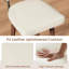 Ensemble de 2 tabourets de bar pivotants blancs, hauteur de comptoir 26 po, similicuir, pieds en noyer, grands coussins-1427555613