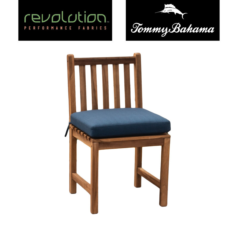 TB Dining Tommy Bahama 2 - Piece Outdoor Seat Cushion, 18"W x 18"L, Bamboo Bay Cobalt