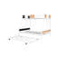Lit superposé simple au-dessus d'un lit double en métal avec lit gigogne / Métal robuste robuste / Réduit le bruit / Barrière de sécurité / Décoration en bois / Lit gigogne pratique / Lit superposé pour trois / Certifié PCC / Aucun sommier nécessaire-1244327359