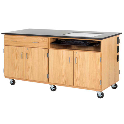 Diversified Woodcrafts 72'' L x 32'' W Rectangle Resin Workstation