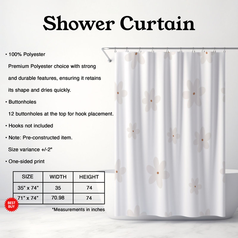 Rideau de douche 1 pièce Pâques Glow, H 74 po x l 71 po