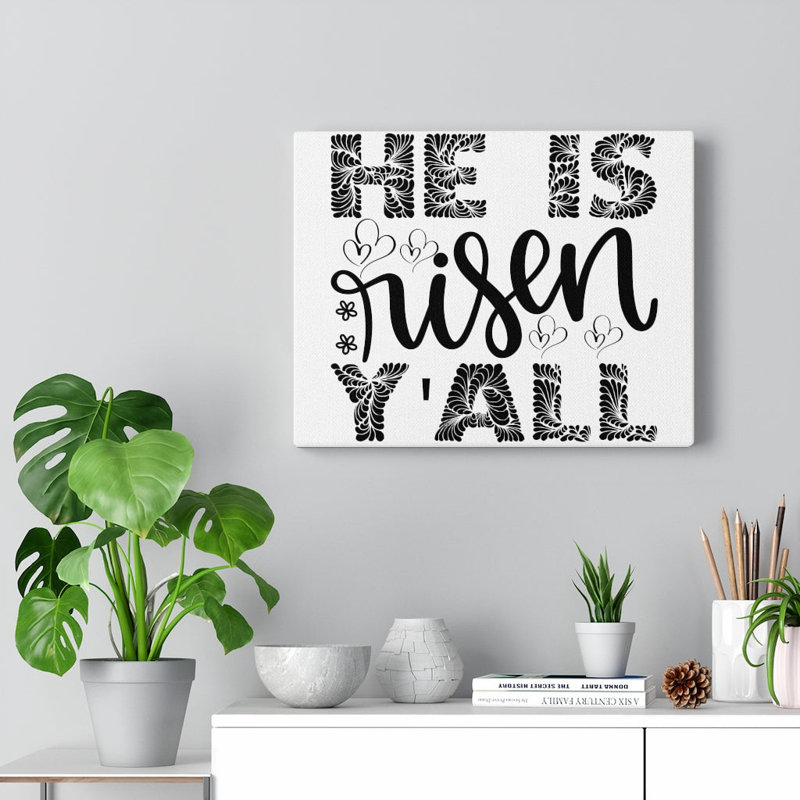 He Is Risen 1 Piece Wrapped Canvas Wall Art, 46cm H x 61cm W