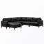 Canapé modulaire rembourré 6 pièces avec repose-pieds 6 pièces-129460613-129460614