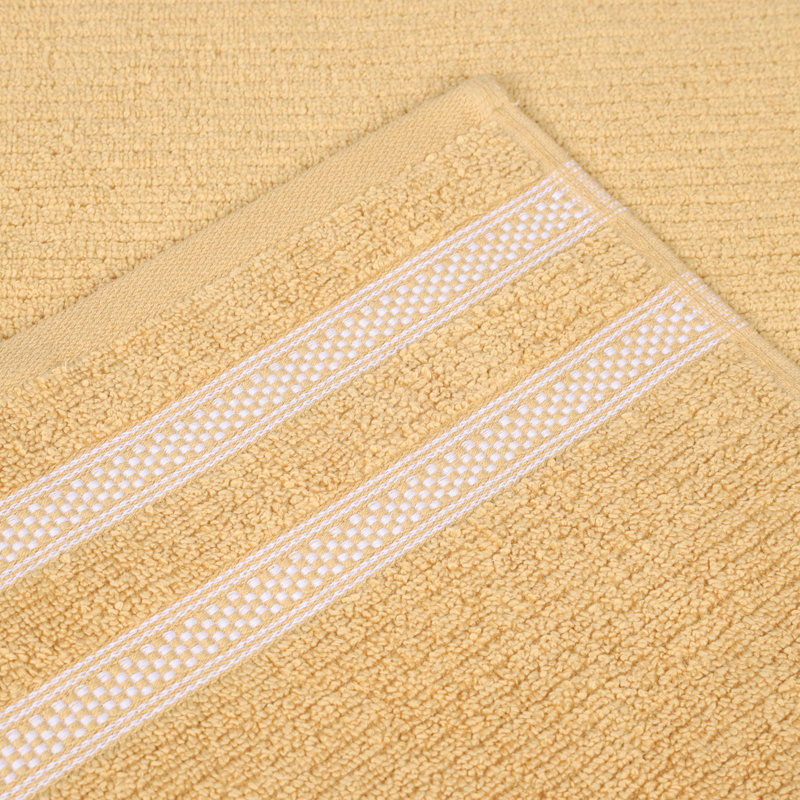 Ensemble de serviettes de bain 9 pièces Orley Zero Twist, Doré, 9 Piece Towel Set