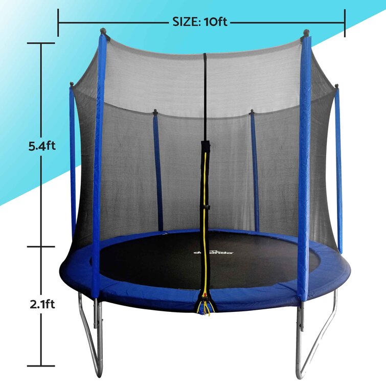 Dellonda Trampoline 10' Above Ground with Safety Enclosure | Wayfair.co.uk
