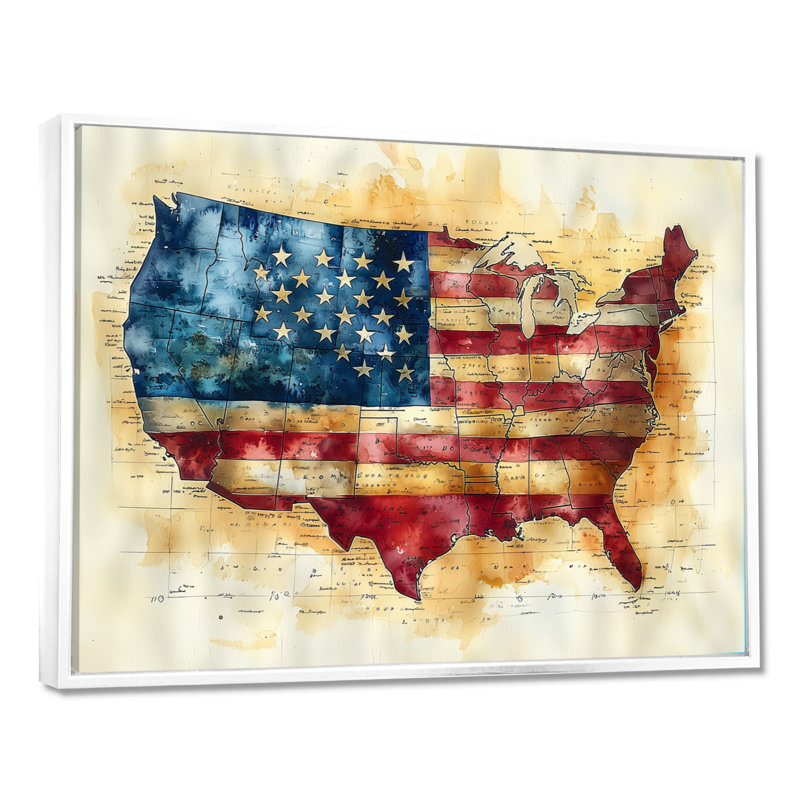 Monteleone - Map Wall Art, H 30 po x l 40 po, Impression encadrée flottante, Blanc