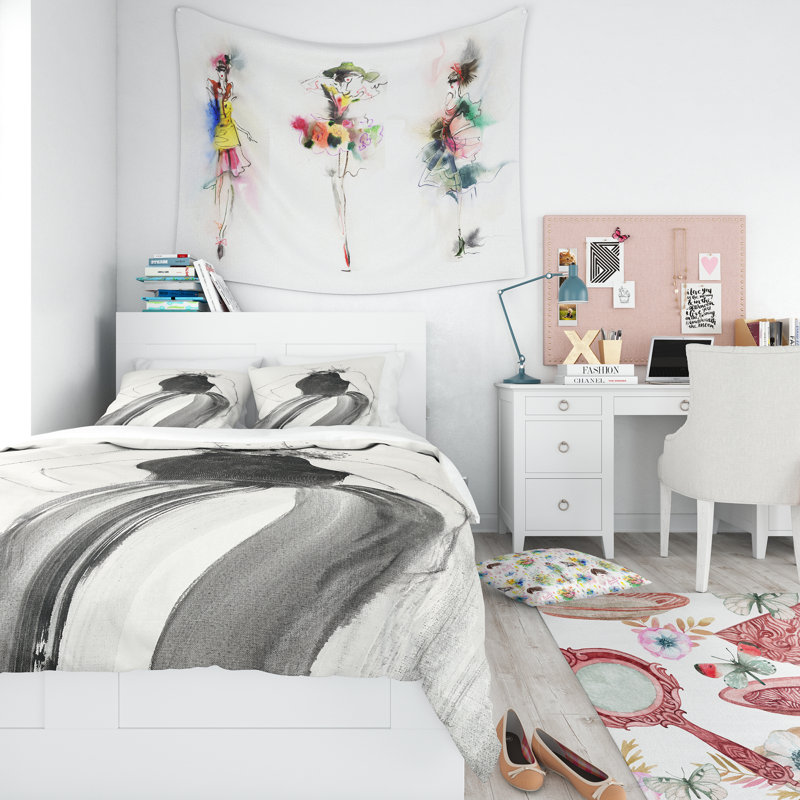 Ensemble de housse de couette mode féminin ii teenage, Housse de couette très grand + 2 taies décoratives