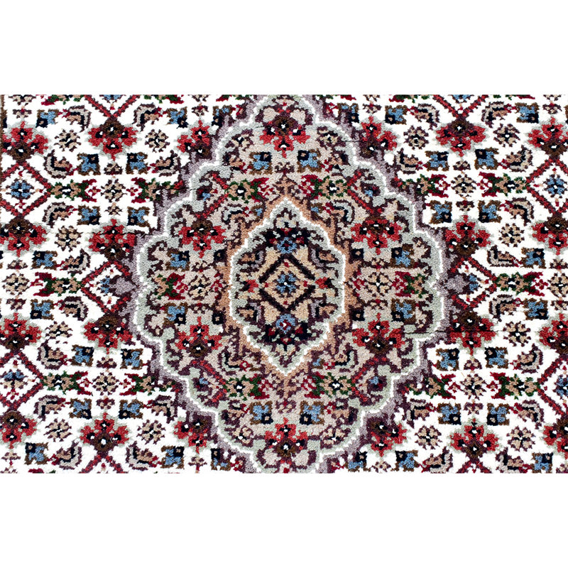 Wool Oriental Area Rug in Ivory, Runner 2'6" x 6'