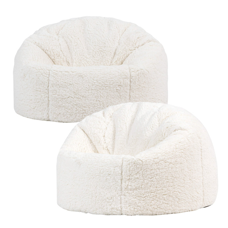 Kids Kingston Teddy Fleece Classic Bean Bag, Beige