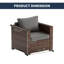 Chaise de patio en osier avec coussins-1994302629