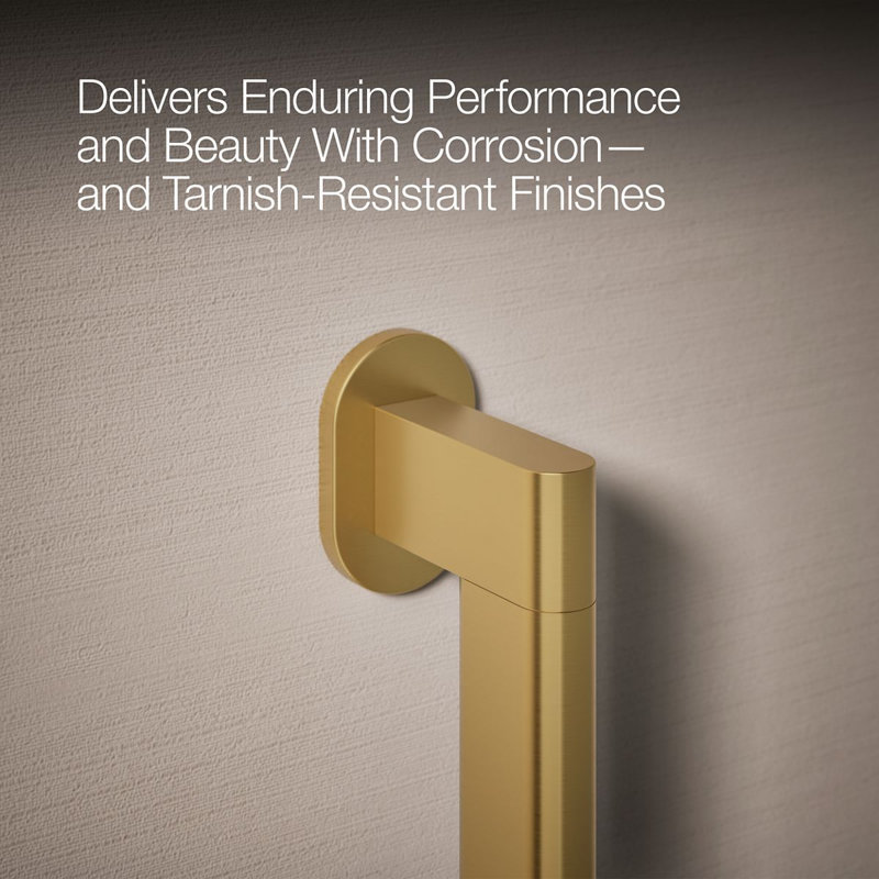 Belay Grab Bar, Brushed Brass, 1.75" H x 24" L