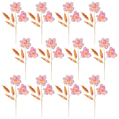 Elegant Orchid Butterfly Pick, 23.5 Inches