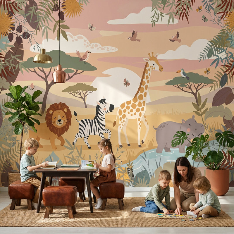 Adhésif mural Safari, 120"x96", Non-Woven Nonpasted