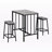 Simi 3 Piece Counter Height Dining Set, 1 Table, 2 Stools-101191012