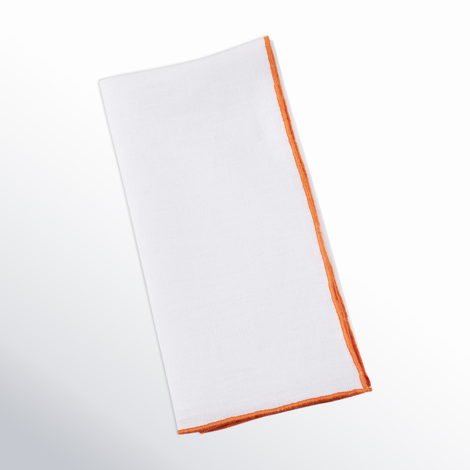 Set of 4 Dartmouth Linen No Pattern Square Napkins, Orange