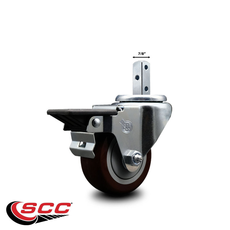 Polyurethane Casters, Maroon