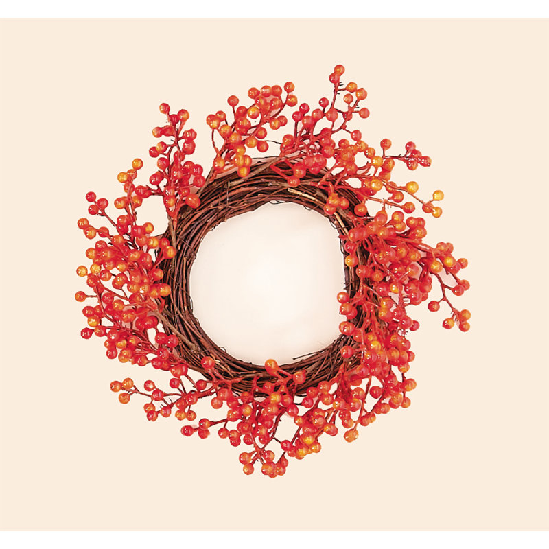 12" Artificial Fall Weatherproof Berry Wreath
