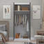 Osbourne High Gloss 2 Door Mirrored Wardrobe - H: 180cm x D: 47cm x W: 76cm-27474043