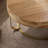 Modern Round Coffee Table Wooden Carving Pattern Coffee Table With Metal Legs For Living Room Reception Room Office-886861399