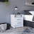 Eter Nightstand , End Table, Side Table Superior Top, Two Drawers -White-1708011929
