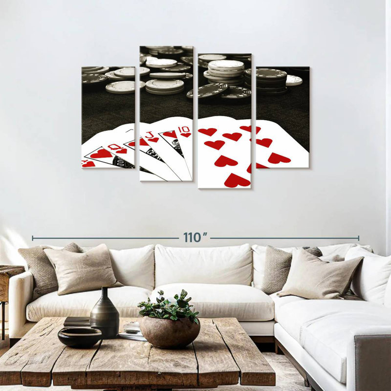 Senne Hearts Royal Flush, 48" H x 75" W