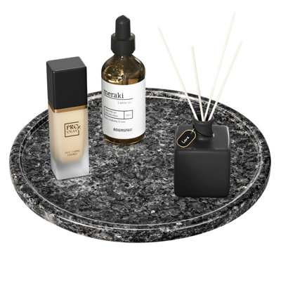 Guein Round Natural Marble Tray