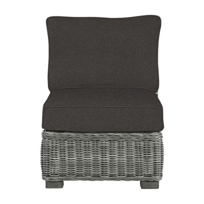 Rustic Woven Sectional Slipper Chair