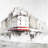 White Street Canvas - Red Accents | Modern Building Decor
