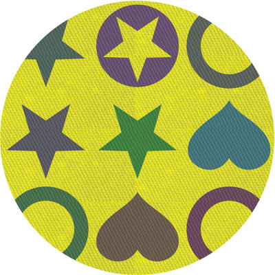 Tapis vert/jaune à motifs Pointsettia