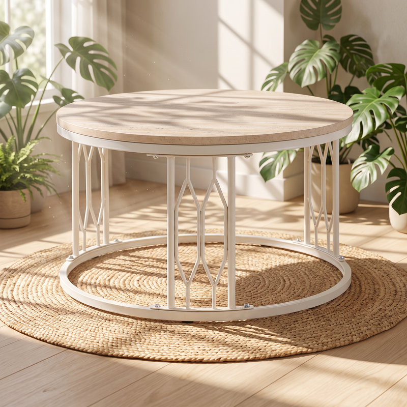 Table basse Wabi-Sabi l 27,5 po x P 27,5 po x H 15,3 po