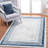 5X7 Blue / Ivory / Bordered Area Rug-228888285