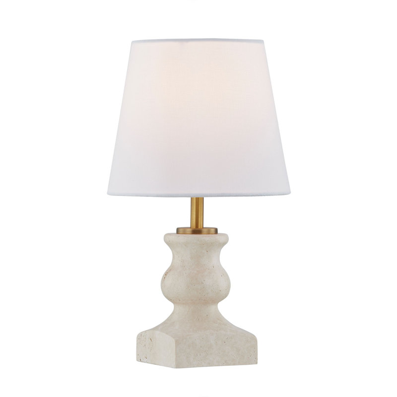 Mini-lampe 12,5 po avec abat-jour en lin Gretel, beige