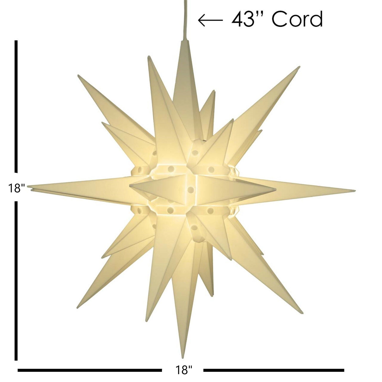 18" H LED Lighted Moravian Star 