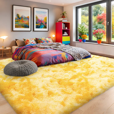 Silk-Cloud Series - Sleek Premium Velvet Area Rug, Ultra-Smooth Touch Silky Microfiber, Non-Slip & Shed-Free Minimalist Shag Rug for Bedroom