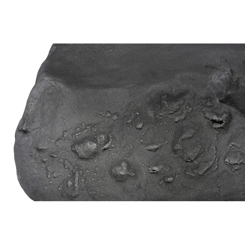 Table basse Cast Boulder, gris anthracite, grande